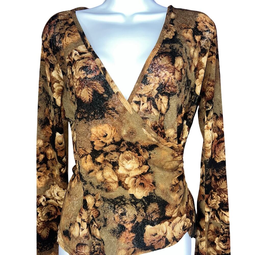 Karen Kane Lifestyle 90s Romcom Y2K Brown Floral Whimsical Romantic Boho L
